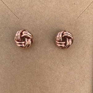 Rose Gold Knot Earrings